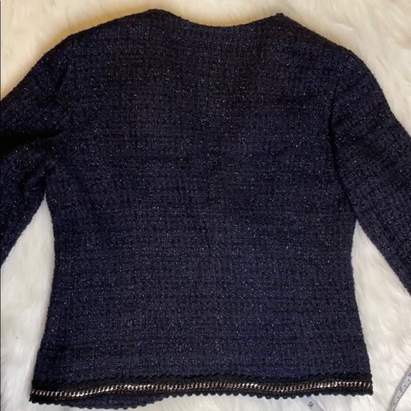 St. John Couture navy and black tweed jacket - Picture 12 of 14